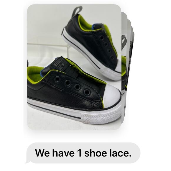 Converse All Star Sneakers Kids Size 6 Black & Green Chuck Taylor Extra Comfort - Picture 10 of 10